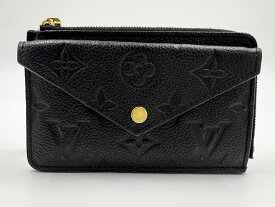 LOUIS VUITTON ルイヴィトン モノグラム アンプラント レザー ブラック ポルト カルト・レクト ヴェルソ L字ファスナー財布 コインケース フックチェーン M69421 美品【中古】