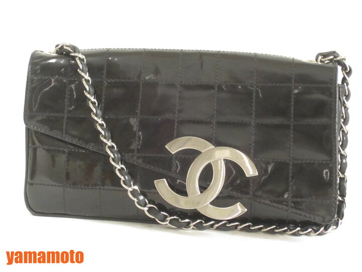 楽天市場】CHANEL シャネル エナメル レザー チェーンショルダーバッグ 