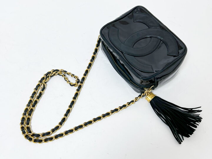 楽天市場】CHANEL シャネル エナメル レザー チェーンショルダーバッグ 