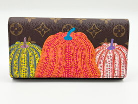 LOUIS VUITTON ルイヴィトン モノグラム 草間彌生 LV×YK Yayoi Kusama ポルトフォイユサラ NM 長財布 2つ折り ファスナー小銭入れ パンプキン かぼちゃ M82114 未使用品 【中古】