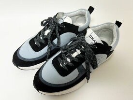 CHANEL シャネル レディース スニーカー 靴 シューズ ファブリック ココマーク ブルー 22B G39492 サイズ：38 美品【中古】