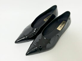 CHANEL シャネル レディース パンプス 靴 ブラック パテントカーフスキン エナメル 22K G39535 X56750 94305 サイズ：38.5【中古】
