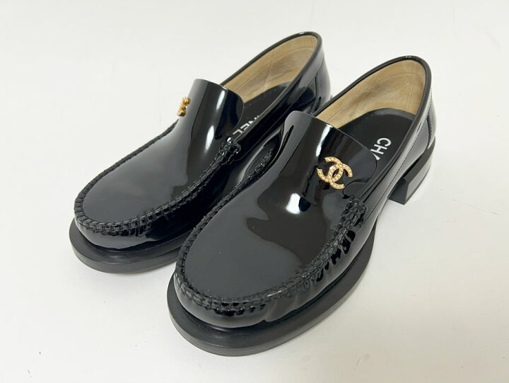 楽天市場】CHANEL シャネル レディース ローファー エナメル CCマーク  