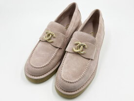 CHANEL シャネル レディース Moccasins モカシン シューズ 靴 ローファー スエード ピンク 2025-2026 AW サイズ：371/2C G46687 新品同様【中古】