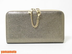 Chloe クロエ ラウンドファスナー財布 ベイリー 長財布 ゴールド 3P0266-980 【中古】