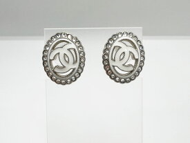 CHANEL シャネル ピアス CCロゴ ラインストーン 2025クルーズ A25C ABE877 B19263 NADEA 美品 【中古】