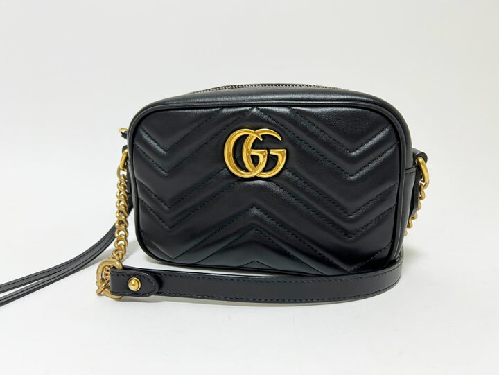 楽天市場】GUCCI グッチ GGマーモント レザー ショルダーバッグ 