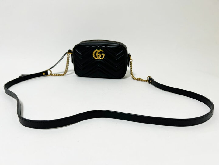 楽天市場】GUCCI グッチ GGマーモント レザー ショルダーバッグ 