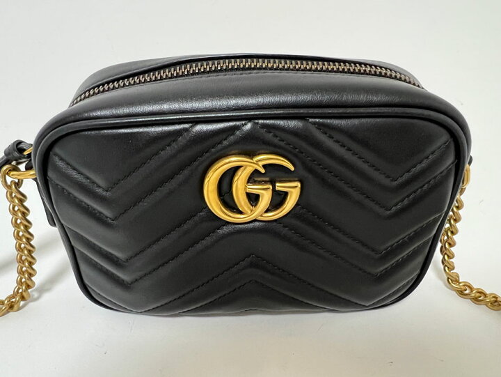 楽天市場】GUCCI グッチ GGマーモント レザー ショルダーバッグ 