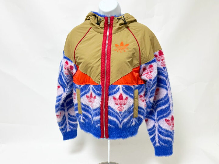 楽天市場】GUCCI adidas グッチ アディダス ファー ブルゾン フード 