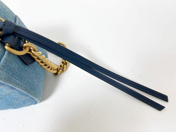 楽天市場】GUCCI グッチ スモール チェーン ショルダーバッグ デニム 