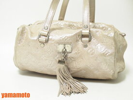 LOUIS VUITTON ルイヴィトン モノグラム・シマー コメト ボストンバッグ ハンドバッグ メタリックカーフ ペッシュ 2008年限定 M95818 【中古】