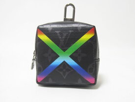 LOUIS VUITTON ルイウ゛ィトン シャイニー モノグラム エクリプス レインボー ビジューサック・スクエアポーチ MP2467 未使用品【中古】