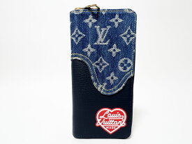 LOUIS VUITTON ルイヴィトン デニム トリヨンレザー ジッピーウォレット・ヴェルティカル ファスナー長財布 M81107 未使用品【中古】