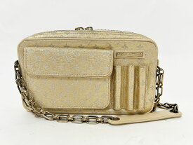 LOUIS VUITTON ルイヴィトン モノグラム シャイン マッケンナ ショルダーバッグ ゴールド M92362 美品【中古】
