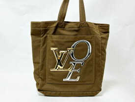 LOUIS VUITTON ルイヴィトン ザッツラブ LOVE トートMM トートバッグ キャンバス ブラウン M95466【中古】