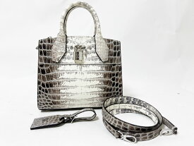 LOUIS VUITTON ルイヴィトン エキゾチックレザー クロコダイル シティ・スティマーMINI ハンドバッグ ショルダーバッグ 2WAY ホワイト 新品同様【中古】