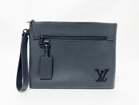 LOUIS VUITTON ルイヴィトン アエログラムレザー テイクオフ・ポーチ クラッチバッグ セカンドバッグ ノワール ブラック M69837 超美品 【中古】