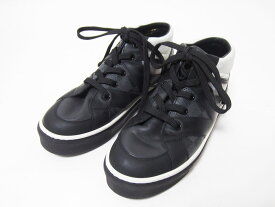 LOUIS VUITTON ルイヴィトン キッズ スニーカー 靴 ダミエグラフィット ブラック ホワイト 33 【中古】