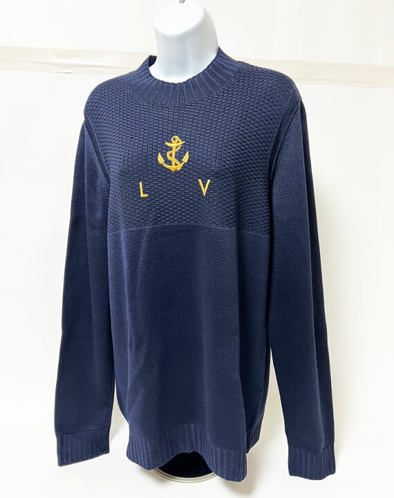 楽天市場】LOUIS VUITTON ルイヴィトン メンズ 長袖 ニット ネイビー  