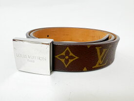 LOUIS VUTTION ルイヴィトン モノグラム サンチュール・キャレ ベルト シルバー金具 ユニセックス M6801W【中古】