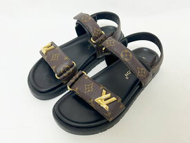 LOUIS VUITTON ルイヴィトン LV サンセット・ライン サンダル レディース モノグラム サイズ：38 1ACL98 美品【中古】