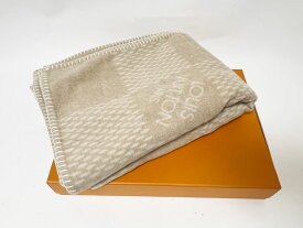 LOUIS VUITTON ルイヴィトン ブランケット ウール カシミア ベージュ R96540 美品【中古】