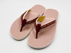 LOUIS VUITTON ルイヴィトン モノグラムフラワー ラバー ビーチサンダル ピンク レディース サイズ：35 新品同様【中古】