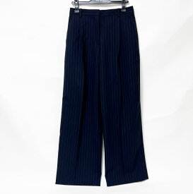 LOUIS VUITTON ルイヴィトン レディース ピンストライプ テーラードパンツ ネイビーブルー 2026年新作 サイズ：38 1AJYWU 美品 【中古】