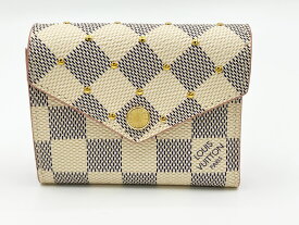 LOUIS VUITTON ルイヴィトン ダミエ アズール ポルトフォイユ・ゾエ 3つ折り 財布 ローズバレリーヌ N60251新品同様【中古】