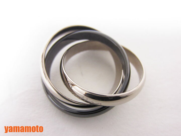 楽天市場】Cartier カルティエ トリニティ 3連リング 指輪 750 K18 WG  