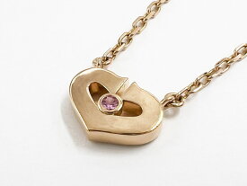 Cartier カルティエ Cハート ピンクサファイア ネックレス 750 K18 PG ピンクゴールド B3044500 証明書 新品仕上げ【中古】