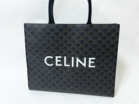 CELINE セリーヌ ホリゾンタル カバ トートバッグ トリオンフキャンバス 197012CIM【中古】