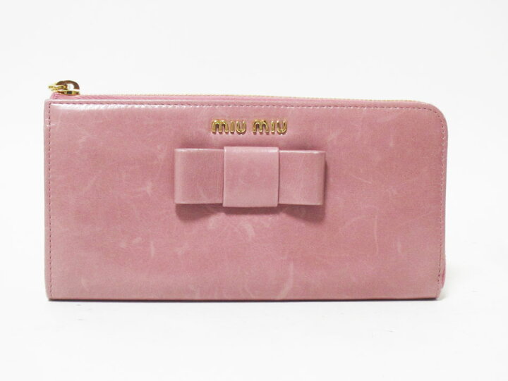 楽天市場】miu miu ミュウミュウ ファスナー 長財布 L字ファスナー  
