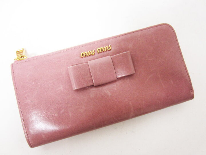 楽天市場】miu miu ミュウミュウ ファスナー 長財布 L字ファスナー  