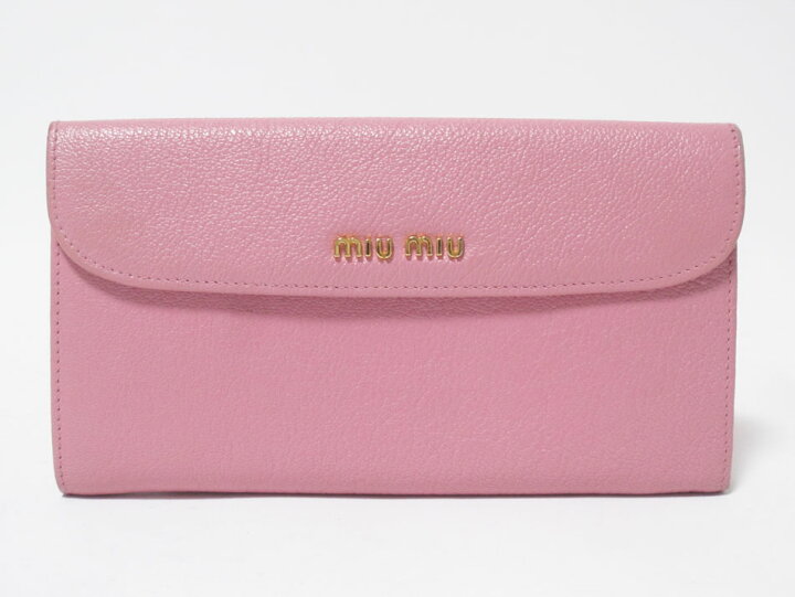 楽天市場】miu miu ミュウミュウ Wホック 長財布 レザー MADRAS  