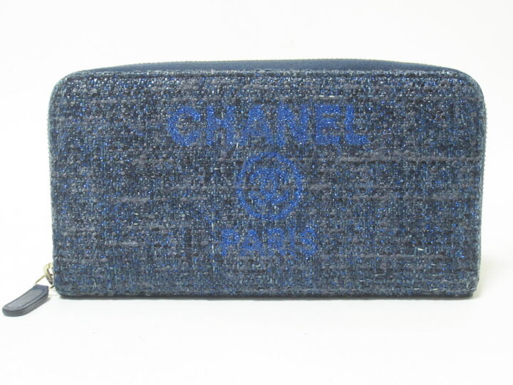 楽天市場】CHANEL シャネル ドーヴィル ラウンドファスナー財布 長財布  