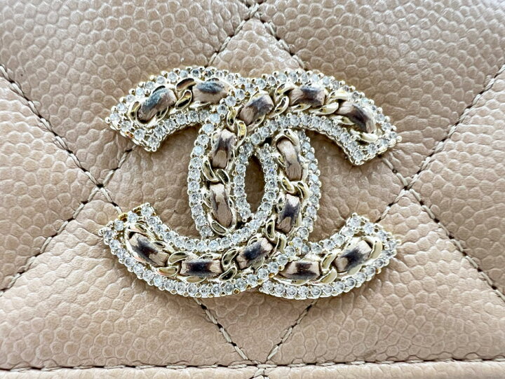 楽天市場】CHANEL シャネル キャビアスキン ロングフラップウォレット  