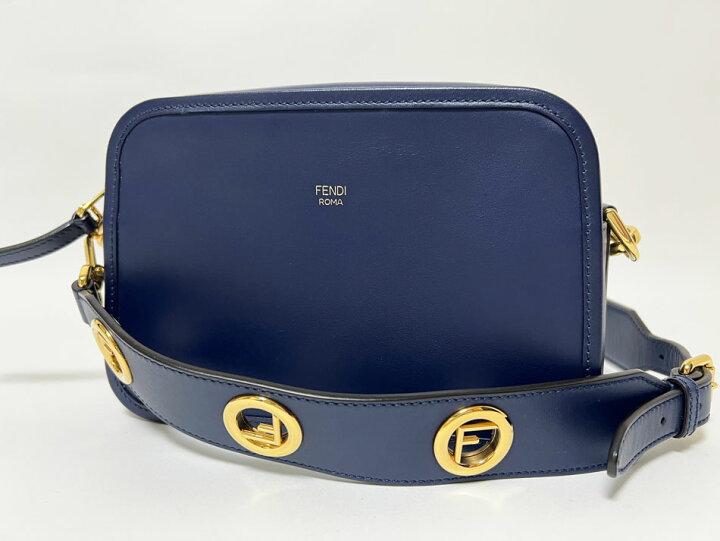 楽天市場】FENDI フェンディ ショルダーバッグ キャム レザー ネイビー 
