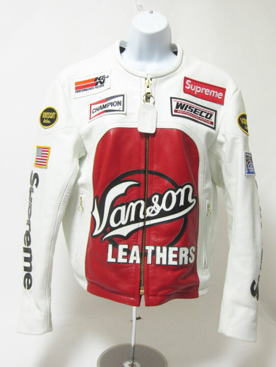 楽天市場】vanson supreme ﾊﾞﾝｿﾝ ｼｭﾌﾟﾘｰﾑ ﾚｻﾞｰｼﾞｬｹｯﾄ 革ｼﾞｬﾝ ﾎﾜｲﾄ 牛革 