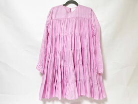 Merlette マーレット SOLIMAN ソリマン ティアードワンピース ピンク コットン ミディアム【中古】