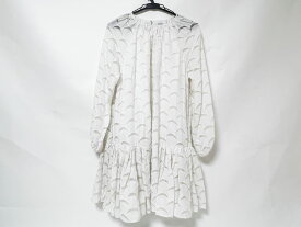 Merlette マーレット SOLIMAN ソリマン 三日月刺繍 ワンピース ホワイト コットン シルク XXS【中古】