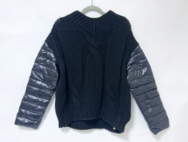 HERNO Resort ヘルノ リゾート レディース ダウン 切替 ニット ジャケット ブラック サイズ：42 MP00003DR 【中古】