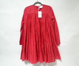 Merlette マーレット SOLIMAN EXCLUSIVE ティアードドレス ワンピース GERANIUM ゼラニウム ピンク コットン XS 165N17L 美品【中古】