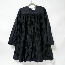 Merlette マーレット SOLIMAN ソリマン ティアードワンピース ブラック コットン シルク 絹 レア スモール 185N17CS 美品【中古】