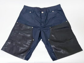 Chrome Hearts クロムハーツ クロスパッチレザー CARPENTER カーペンター ハーフパンツ ショーツ ブラック サイズ:36 未使用品【中古】