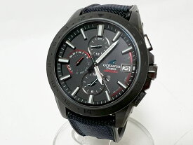 CASIO カシオ OCEANUS オシアナス BRIEFING ブリーフィング コラボ Classic Line 腕時計 メンズウォッチ 電波ソーラー 替えベルト ポーチ OCWーT3000BRE-1AJR【中古】
