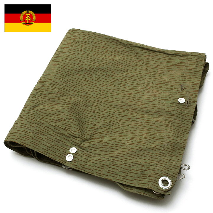 楽天市場】東ドイツ軍 レインドロップカモ テントシート USED軍幕 