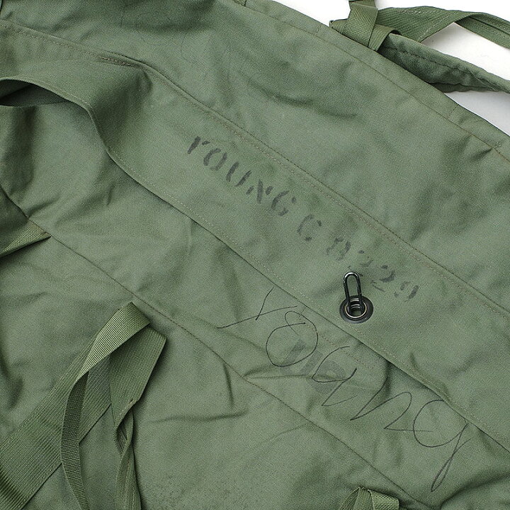 楽天市場】米軍 コーデュラナイロン ダッフルバッグ オリーブ 新タイプ  