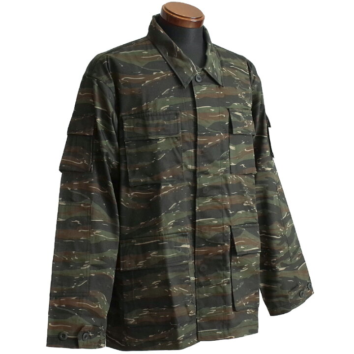 楽天市場】米軍タイプ BDUジャケット タイガーカモ #JB005YN メンズ 